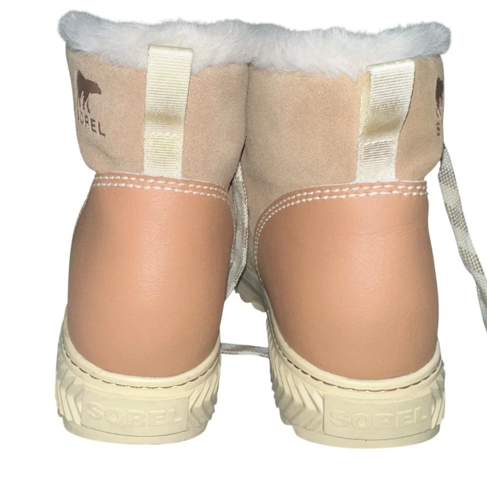 Sorel‎ Ona Ave Waterproof Fur Winter Boots Tan Womens 10.5 NL5137-226